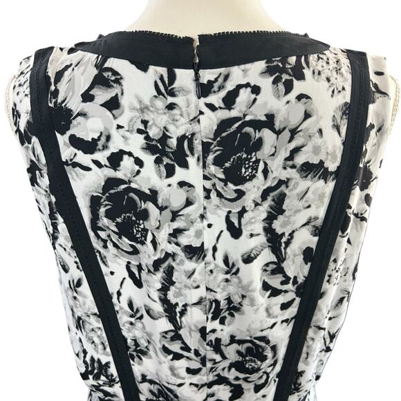 Talbots Black and White Floral Midi Dress - Picture 6 of 12